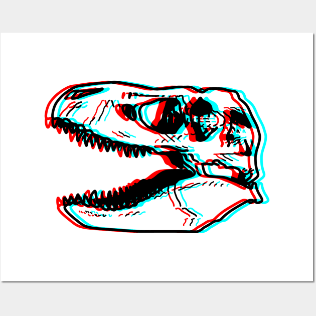 T rex 3D Dinosaur Wall Art by Trippycollage